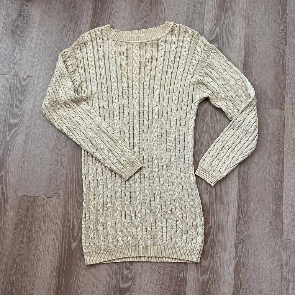 Westbound Small Gold Oversized Sweater